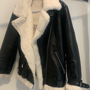 Black PU Biker Jacket